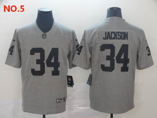 Men's Las Vegas Raiders 34 Bo Jackson Jersey NO.5;